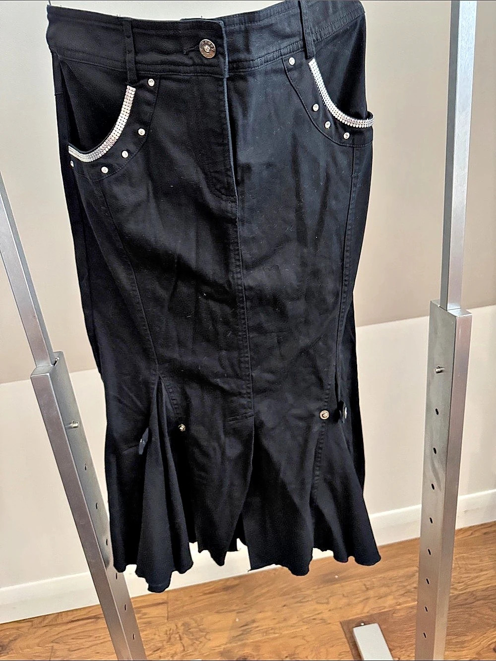 Daniela Drei Black Mini Skirt Size 44 NWT